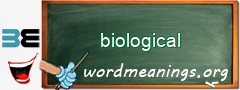 WordMeaning blackboard for biological